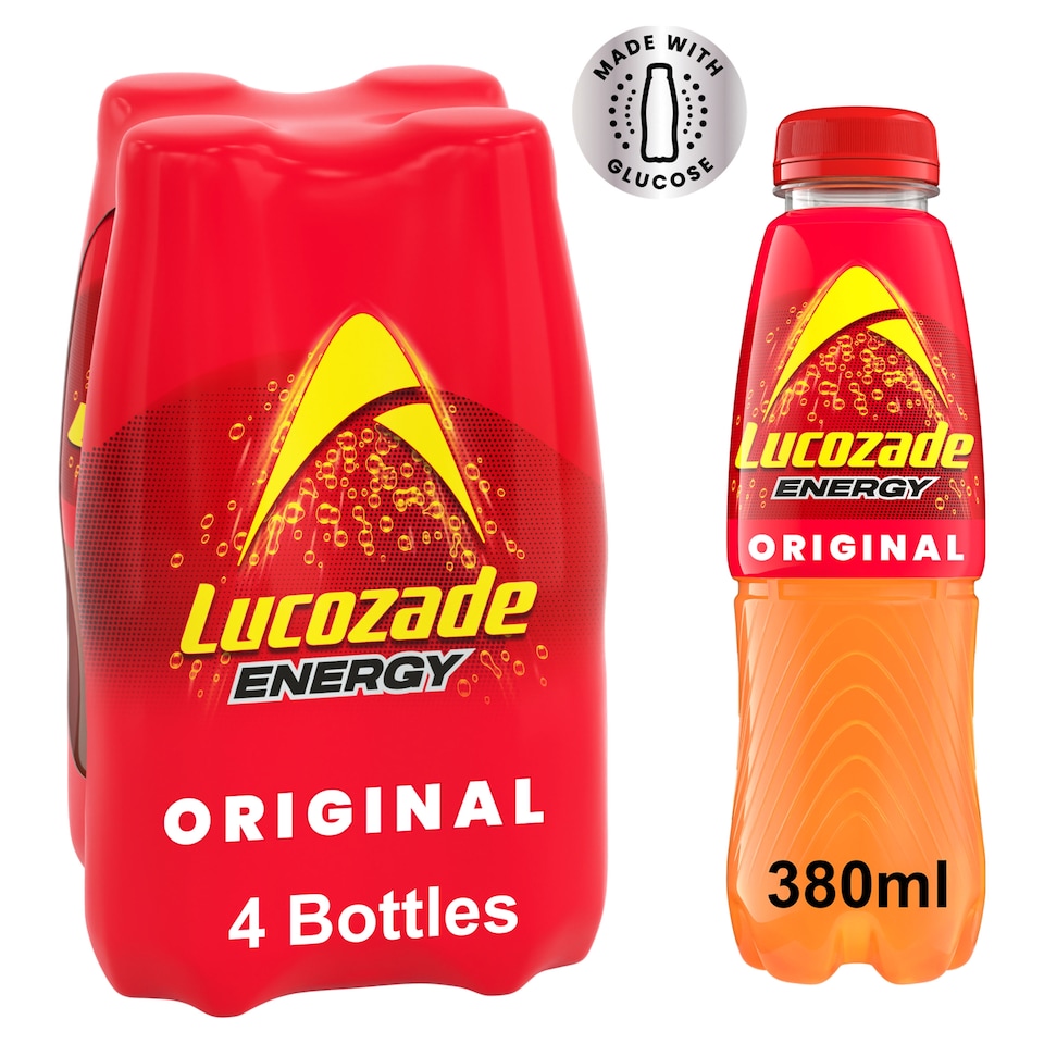 image 1 of Lucozade Energy Original Fridge Pack 4 X 380Ml