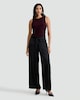 image 1 of F&F Lurex Ribbed Crew Neck Racer Vest in Burgundy