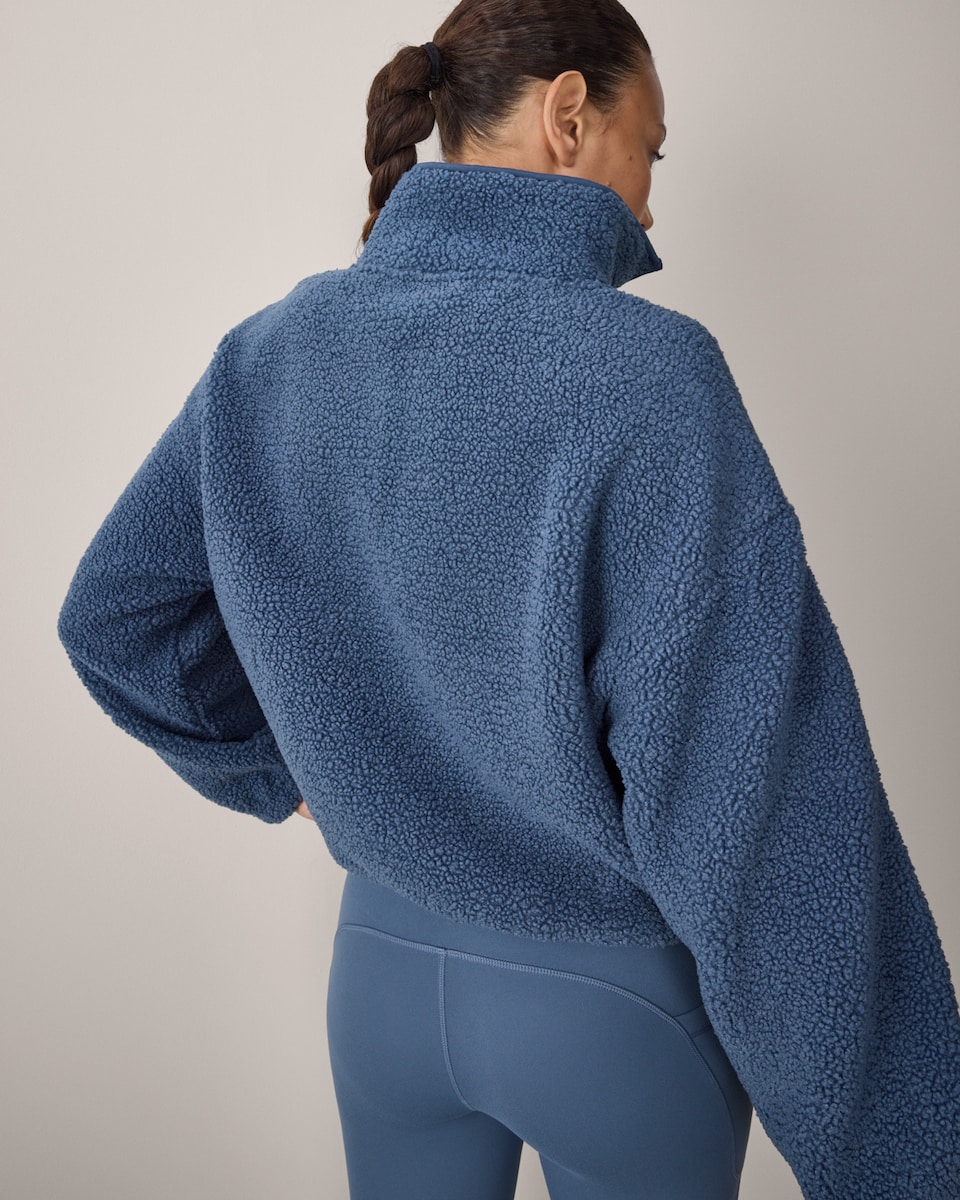 image 1 of F&F Active OUTDOOR Fleece Half Zip Jacket in Blue