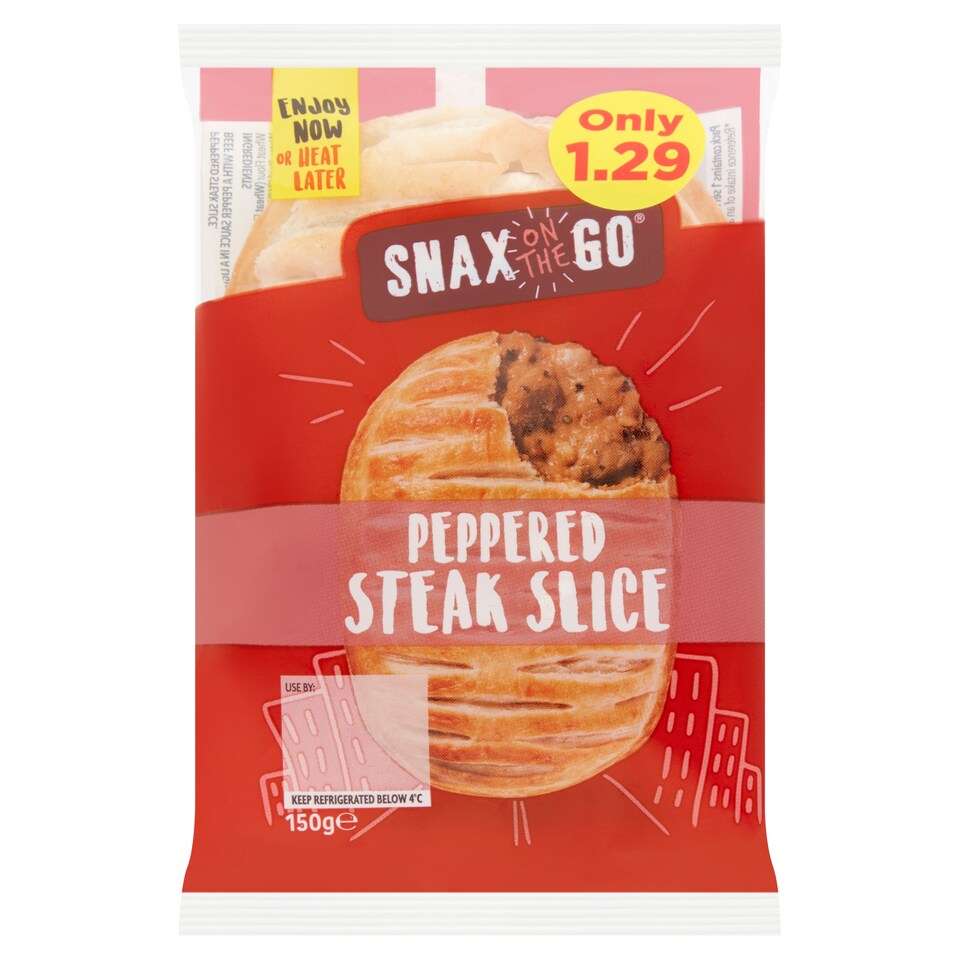 Snax On The Go Peppered Steak Slice 150G