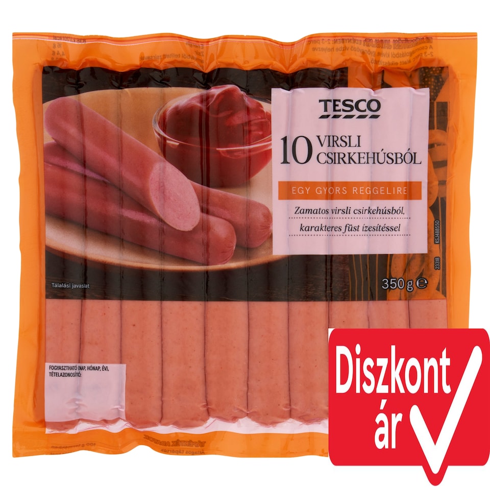 Tesco Chicken Frankfurters 10 pcs 350 g
