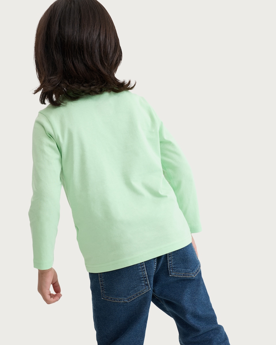 image 1 of The Very Hungry Caterpillar Pure Cotton Long Sleeved Top in Green