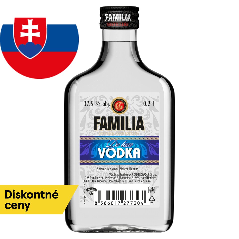 Gas Familia De Luxe vodka 37,5% 0,2 l