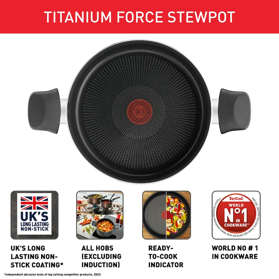 image 1 of Tefal Titanium Force Stockpot 24Cm