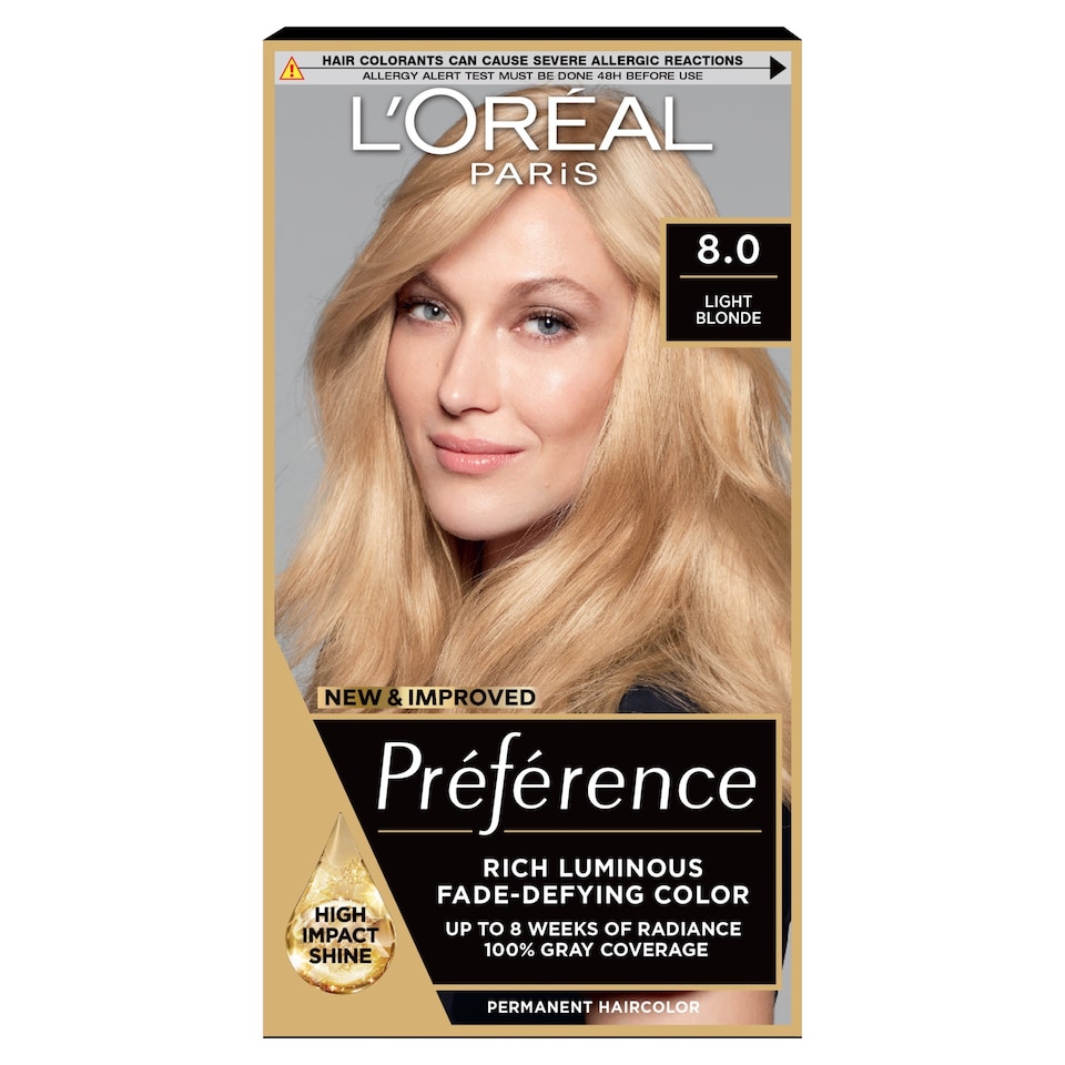 image 1 of L'Oreal Paris Preference 8 California Light Blonde Permanent Hair Dye