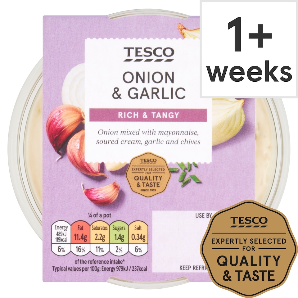 Tesco Onion & Garlic Dip 200G