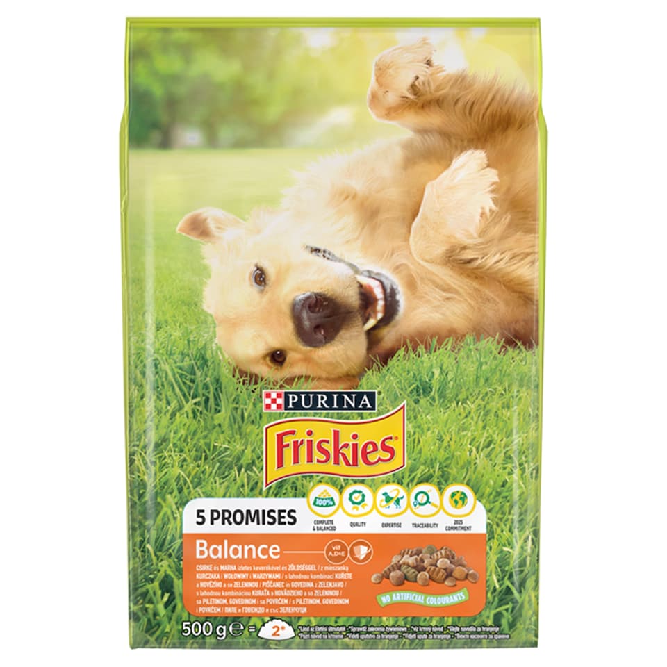 image 1 of Purina Friskies Balance Dry Dog Food with Chicken and Vegetables 500 g