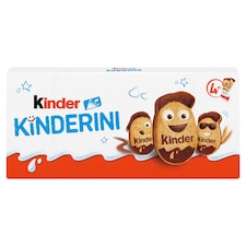 Kinder Kinderini Crispy Biscuits with Milk and Cocoa Decoration 4 x 2 pcs 100 g