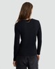 image 3 of F&F Cotton Rich Ribbed Striped Long Sleeved Top in Black