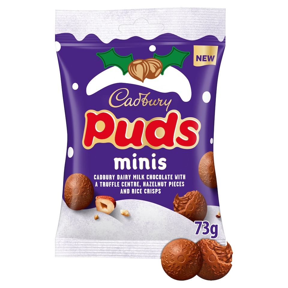 Cadbury Dairy Milk Chocolate Xmas Mini Puds Bag 73g