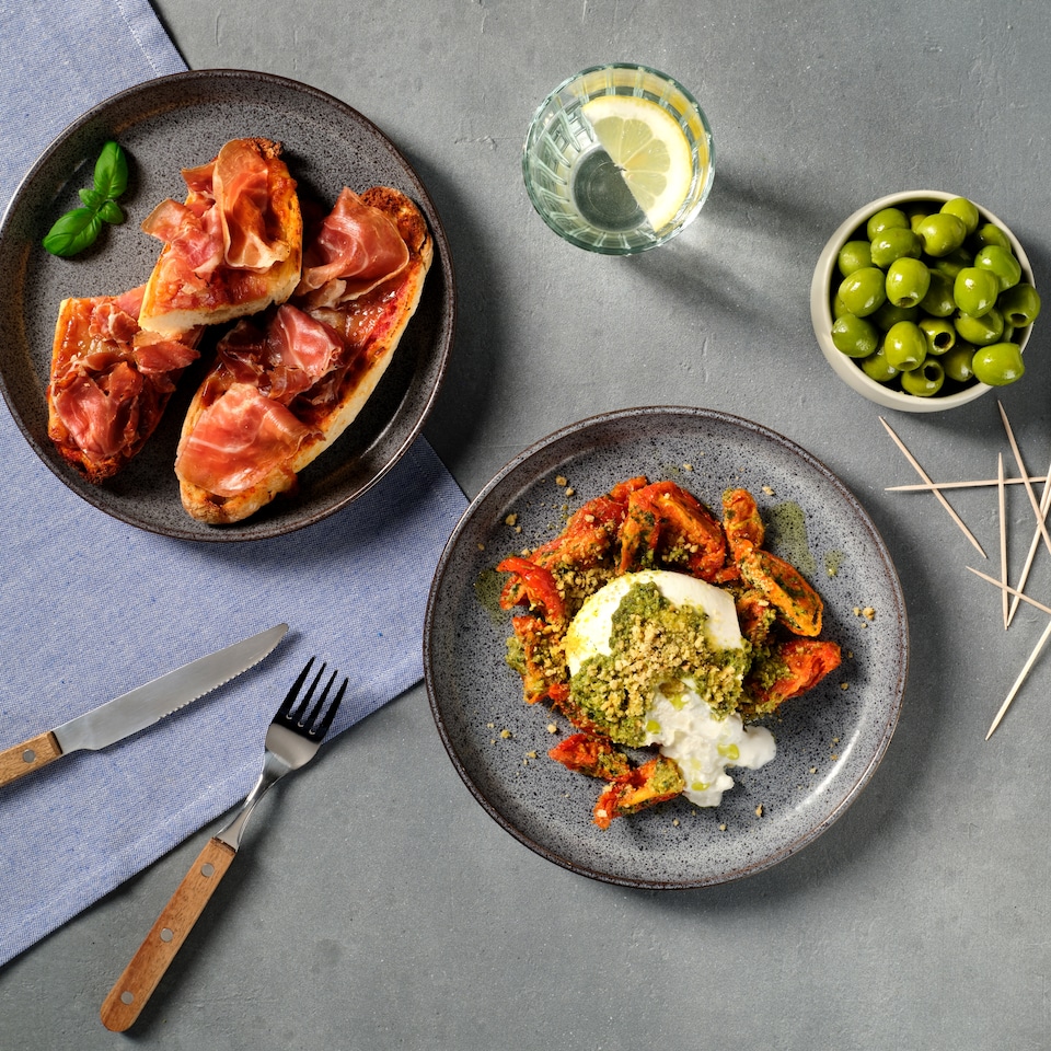 image 1 of Tesco Finest Burrata with Semi Dried Tomatoes Summer Edition 300g