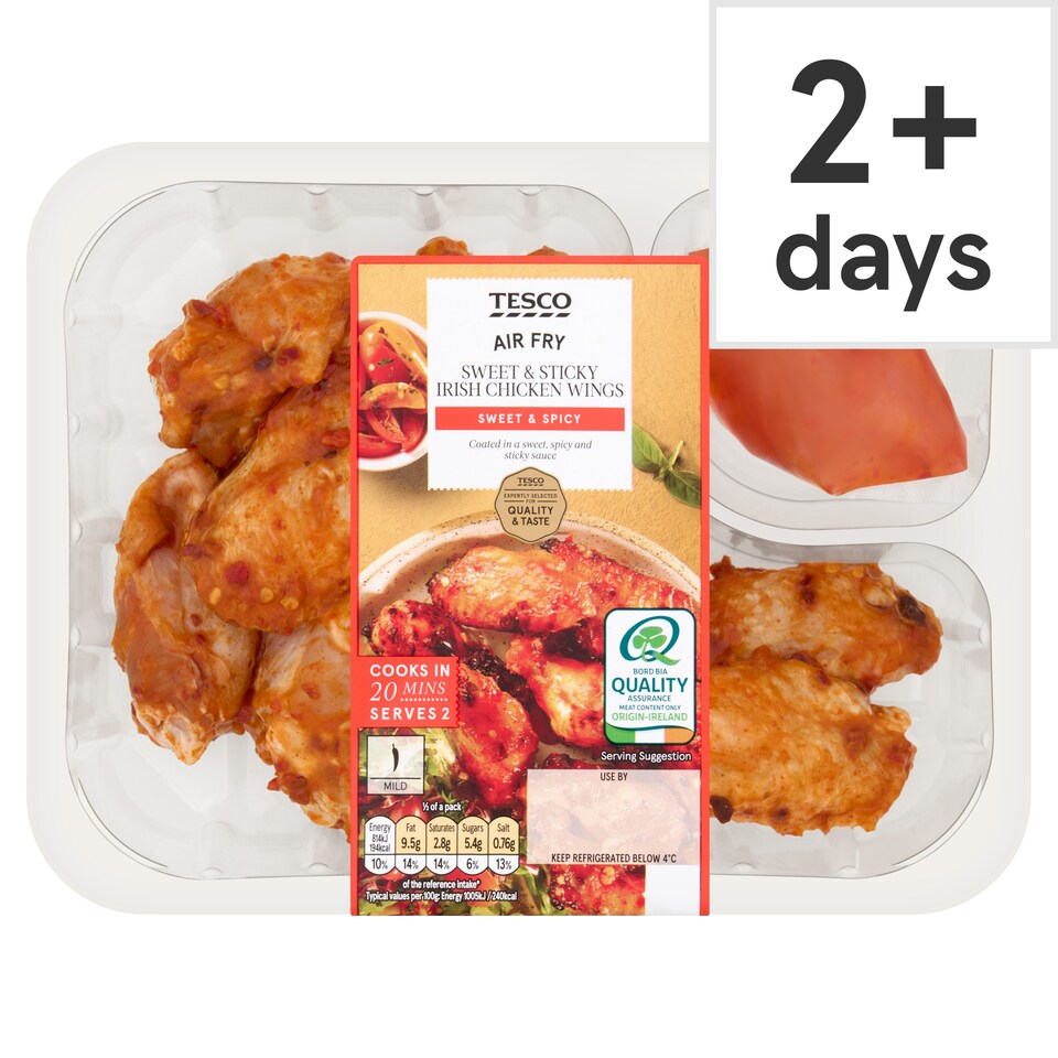 Tesco Sweet & Sticky Irish Chicken Wings 400g
