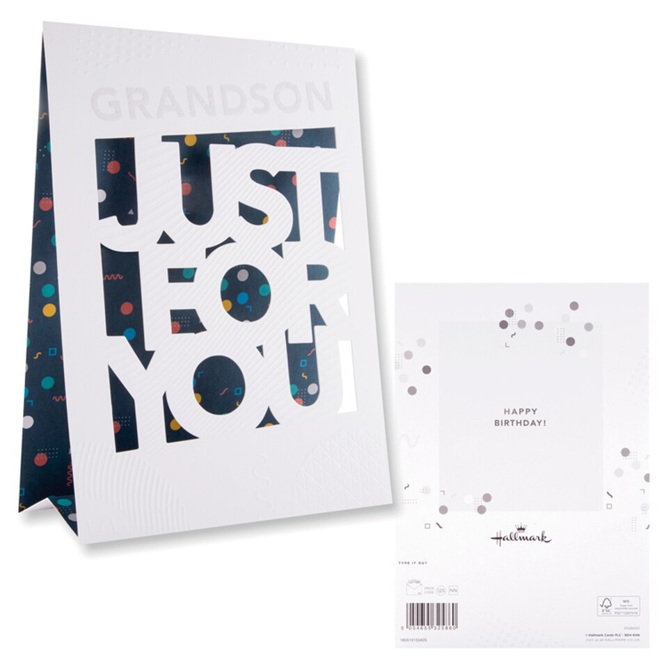 image 1 of Hallmark Birthday Card Grandson Just For You