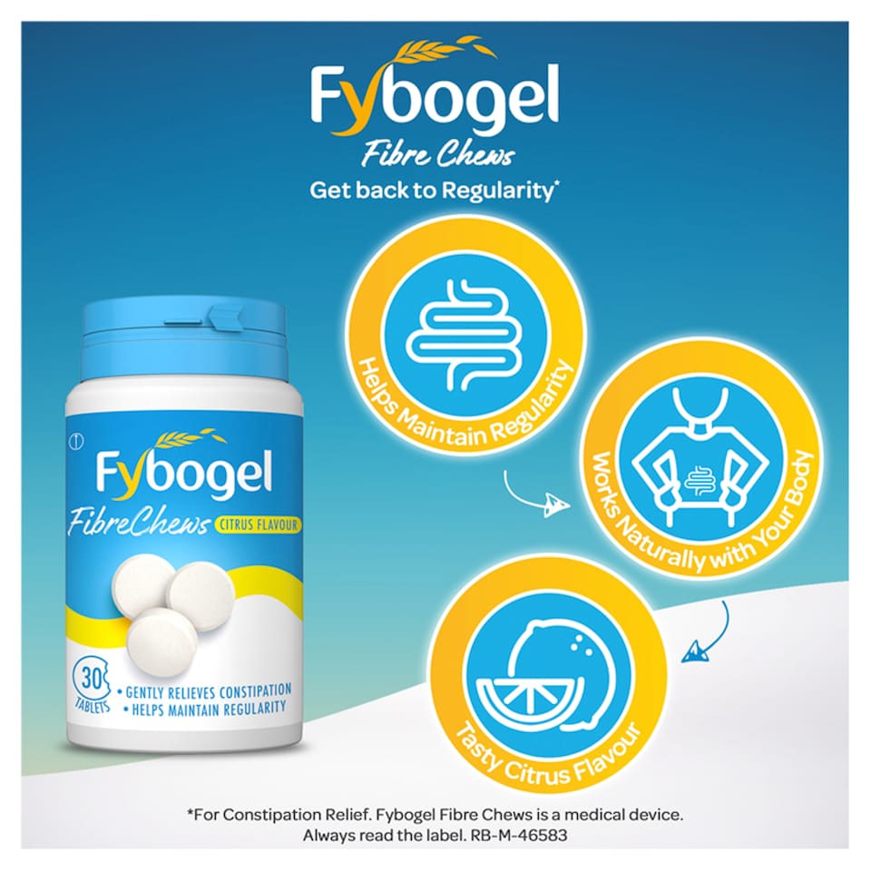 image 1 of Fybogel FibreChews Chewable Tablets - Citrus Flavour 30s