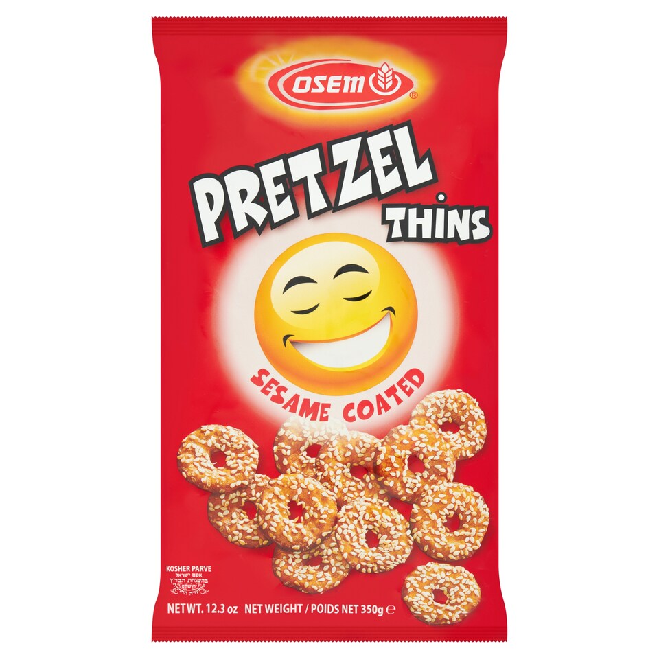 Osem Pretzel Thins Sesame Coated 350G