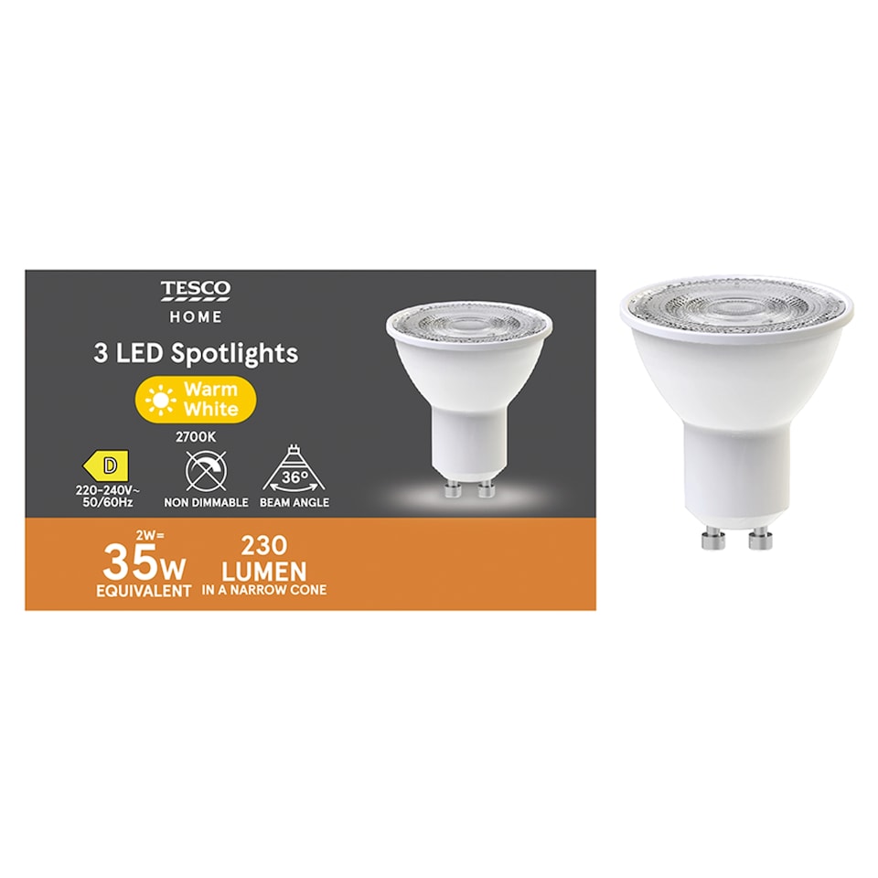 Tesco Led 35W Gu10 3 Pack