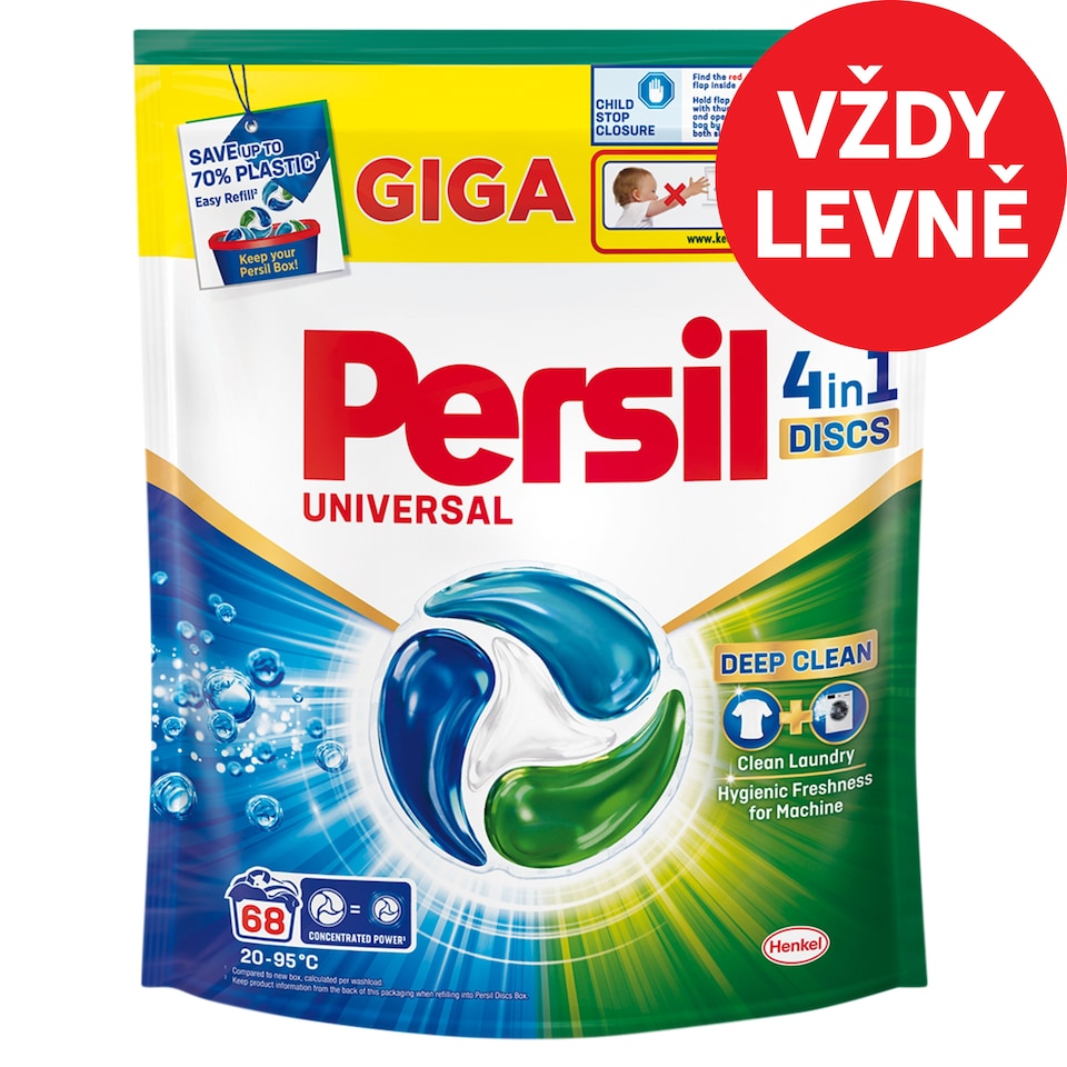 Obrázek 1 pro produkt Persil prací kapsle Discs 4v1 Universal 68 praní