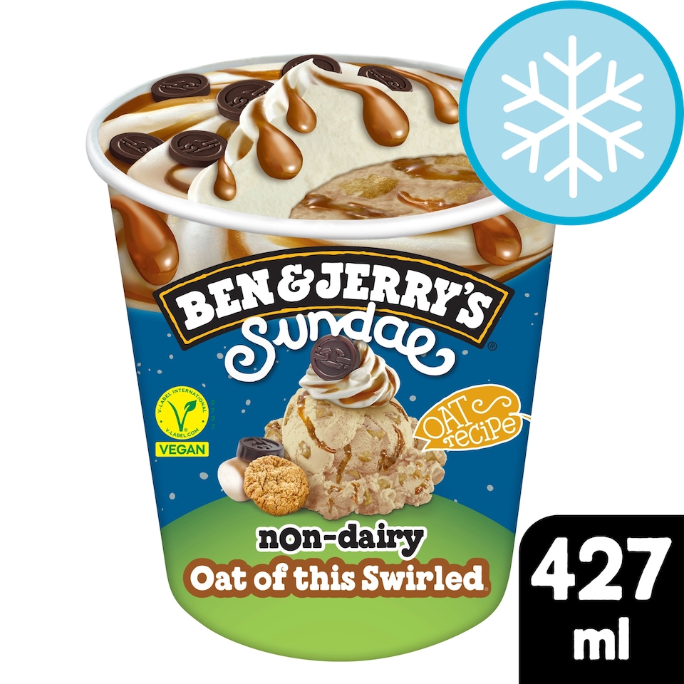 image 1 of Ben & Jerry's Sundae Oat Of This Swirled Non Dairy Ice Cream Tub 427ml