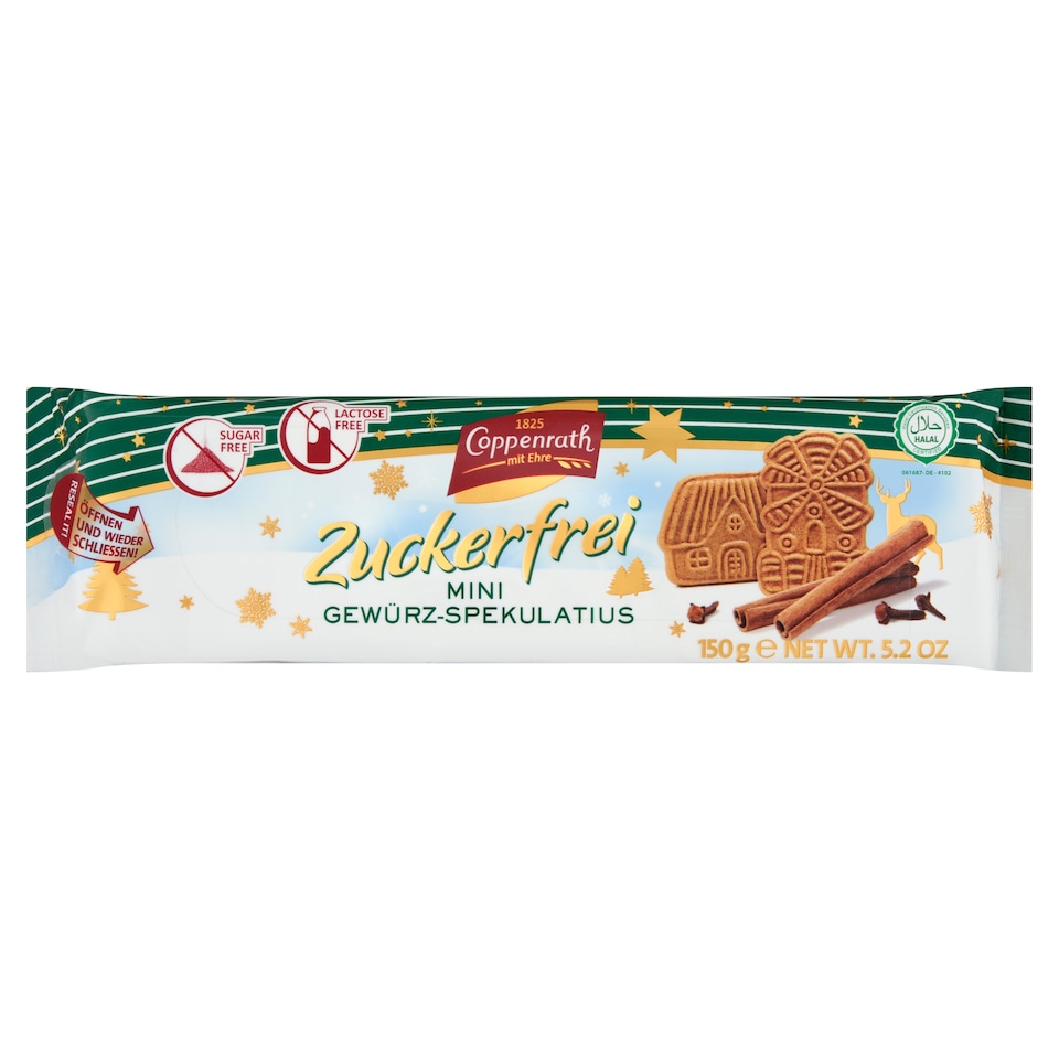 Coppenrath Lactose-Free Spiced Biscuits with Sweeteners 150 g