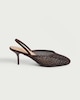 image 1 of SACHA Woven Slingback Heeled Shoes in Brown