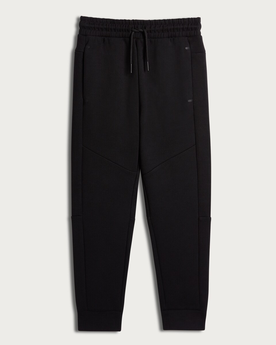 image 1 of F&F Active Cotton Rich Cuffed Drawstring Joggers in Black