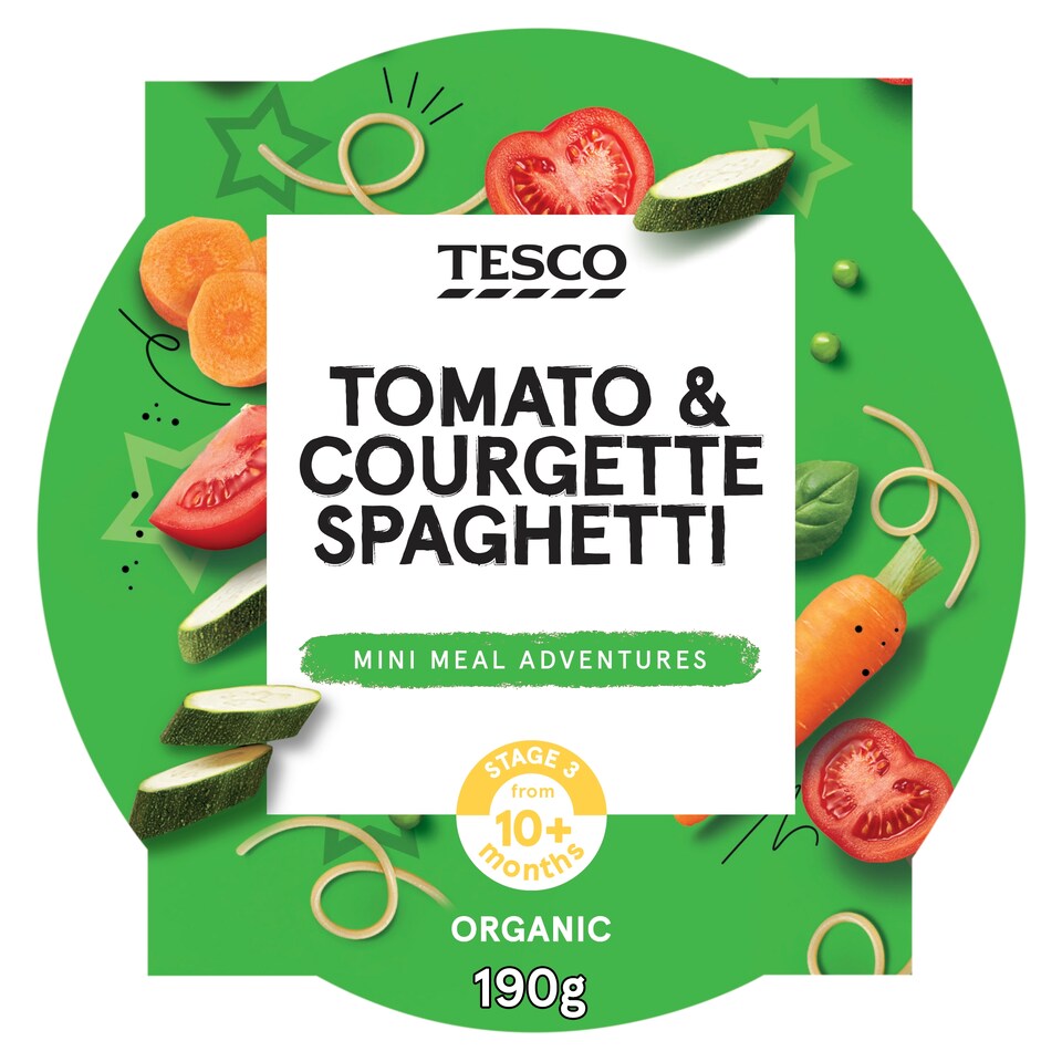 Tesco Tomato & Courgette Spaghetti Baby Food 190G