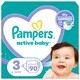 Pampers Active Baby Pelenka, Méret: 3, 90 db Pelenka, 6kg-10kg  1. kép