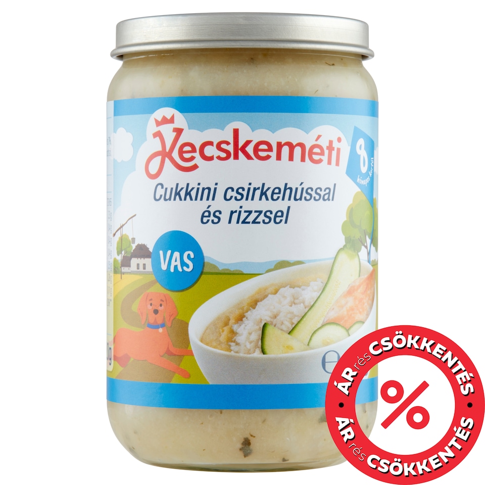 Kecskeméti Zucchini with Chicken and Rice Baby Food 8 Months+ 220 g