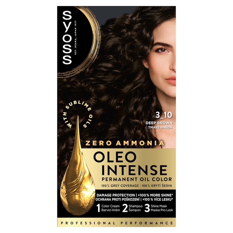 Syoss Oleo Intense tartós hajfesték 3-10 Mélybarna