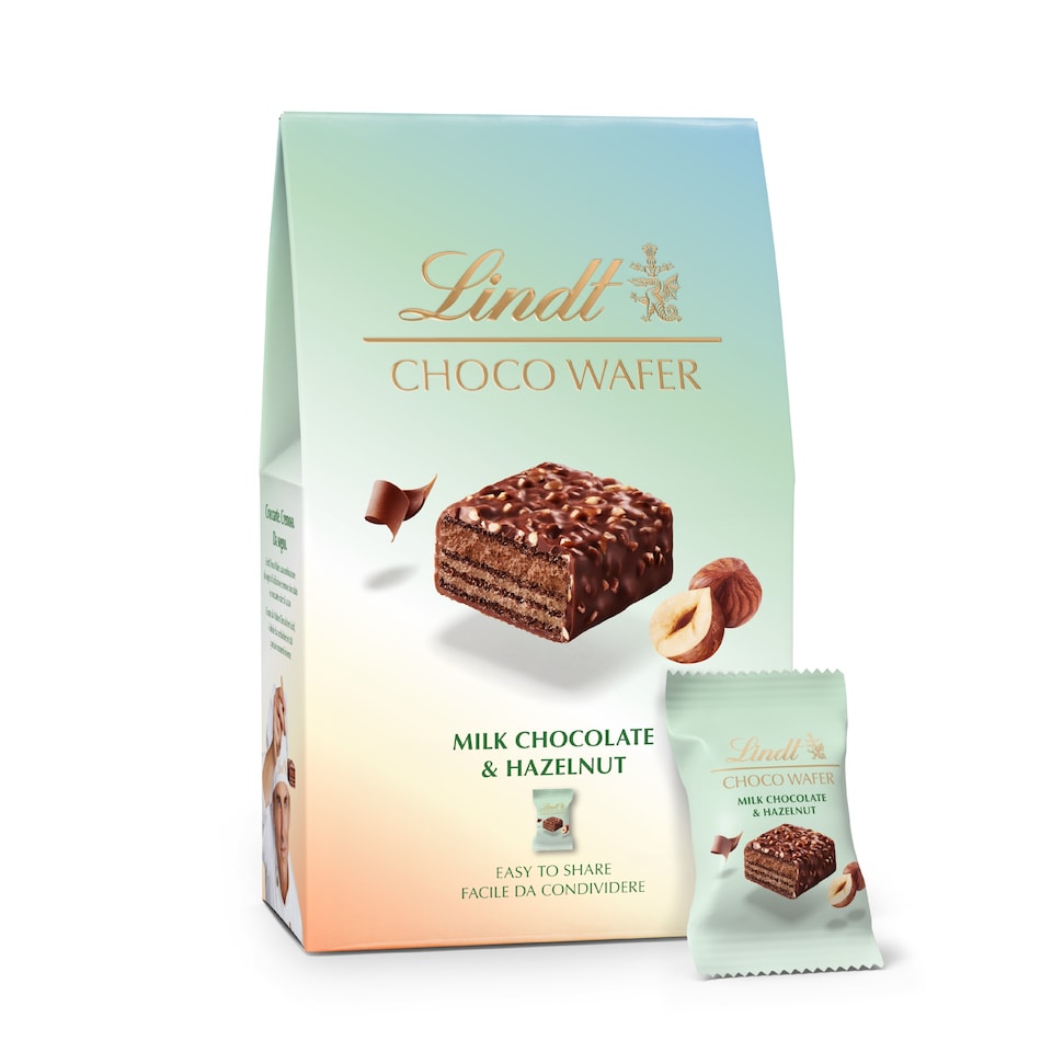 image 1 of Lindt Milk Chocolate & Hazelnut Choco Wafers 135G