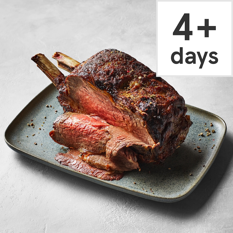 36. Tesco Finest Chef’s Collection Black Treacle Butter Aged Côte de Boeuf 1.55-1.935kg (Serves 4-6)