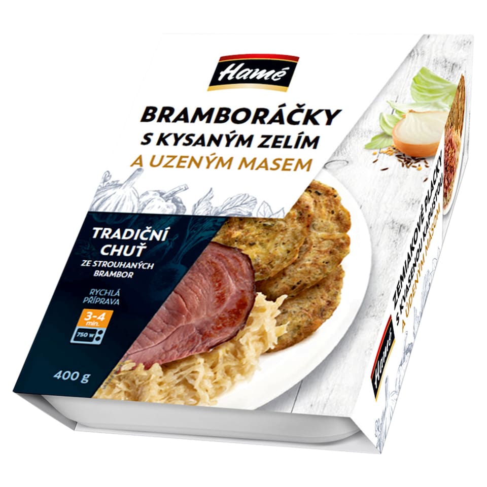 Hamé Bramboráčky s kysaným zelím a uzeným masem 400g
