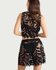 image 3 of F&F Lace Leaf Pattern Beach Co-ord Shorts in Black