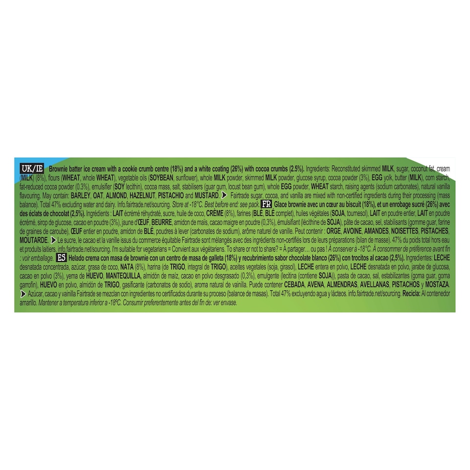 image 1 of Ben & Jerry's Brookies & Cream 'Peaces' 160ml