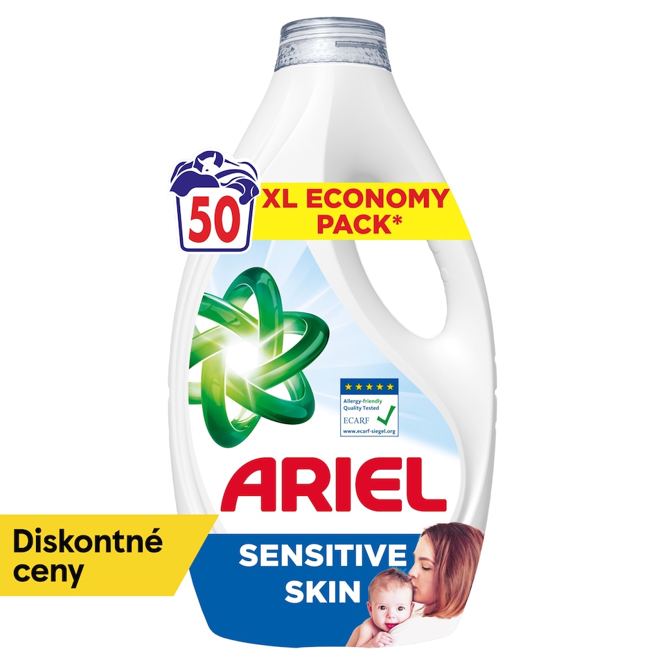 image 1 of Ariel Sensitive Skin Washing Liquid, 2.25l, 50 Washes