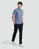 image 1 of F&F Cotton Blend Waffle Textured Polo Shirt in Blue