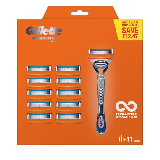 Gillette Fusion Razor Plus 10 Blades Tesco Groceries