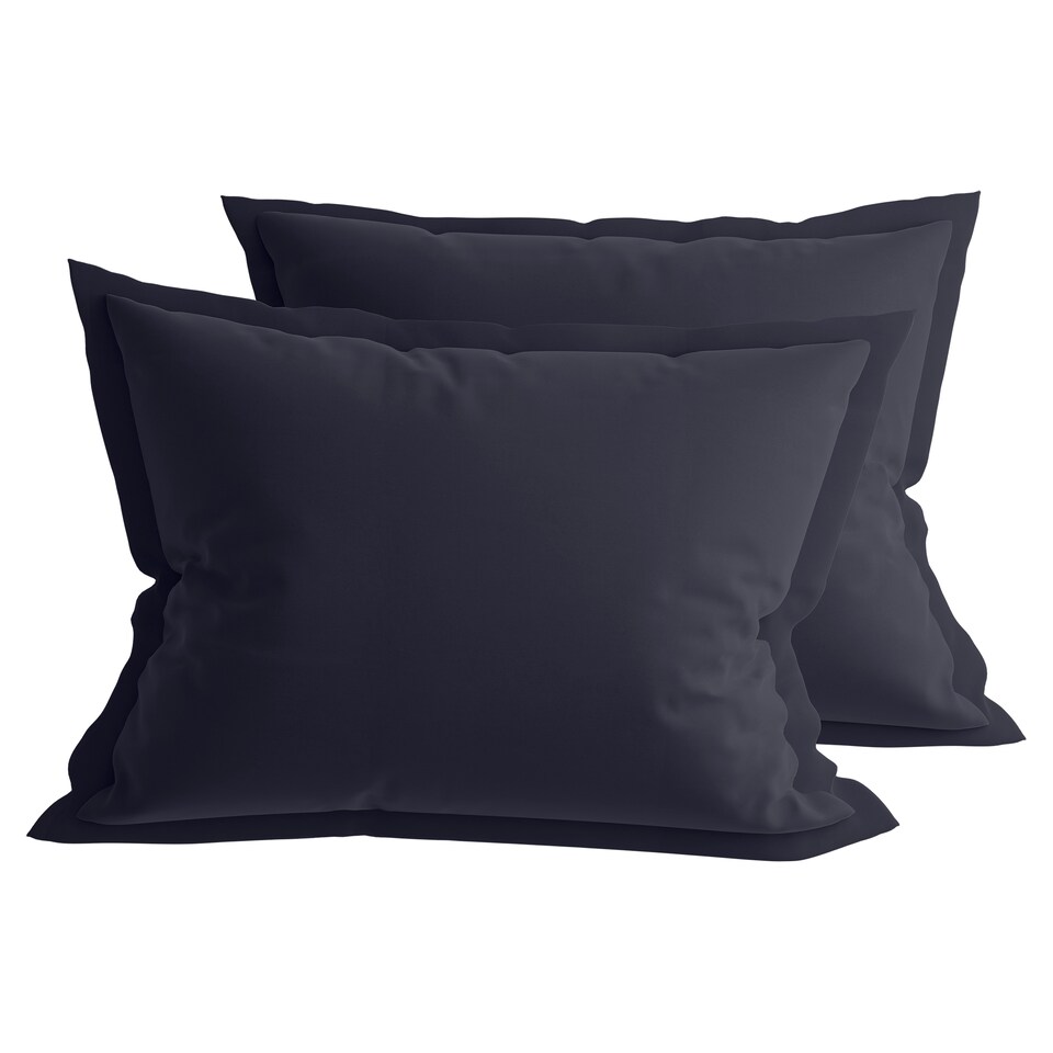 F&F Home 400 Thread Count Navy Egyptian Cotton Oxford Pillowcase