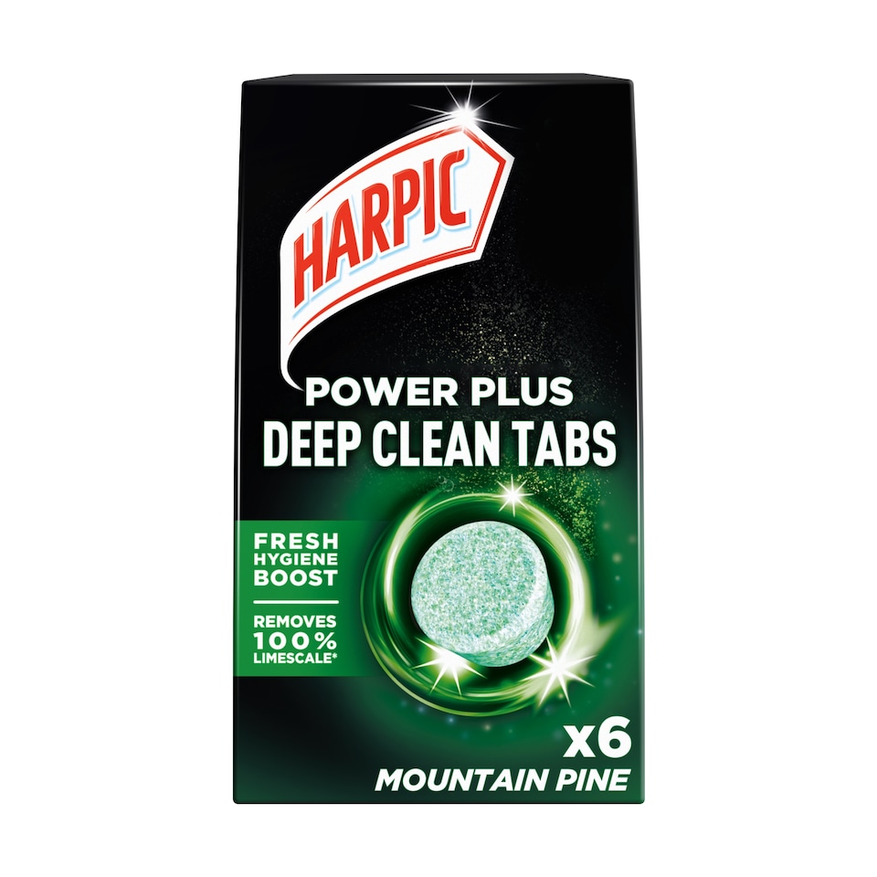Harpic Power Plus Deep Clean Mountain Pine Tabs 6 pack 135g