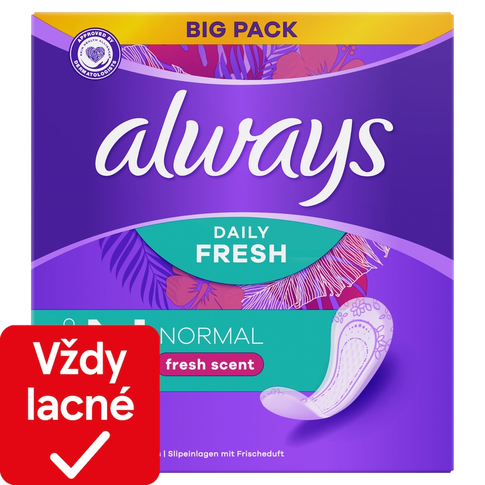 image 1 of Always Daily Fresh Normal, With Fresh Scent 58 Count
