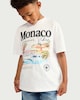 image 2 of F&F Boys Pure Cotton Monaco Oversized Fit T-Shirt in White