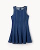 image 5 of F&F Pure Cotton Sleeveless Denim Mini Dress in Blue