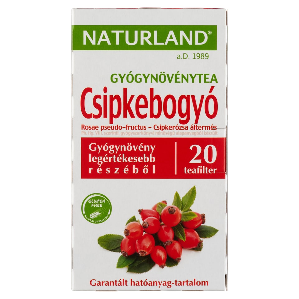 Naturland csipkebogyó gyógynövénytea 20 filter 50 g  1. kép