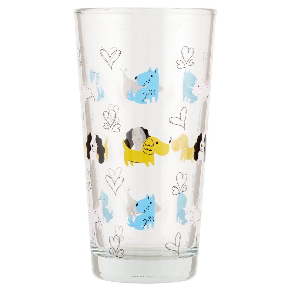 Skleněný pohár s psím vzorem 370 ml