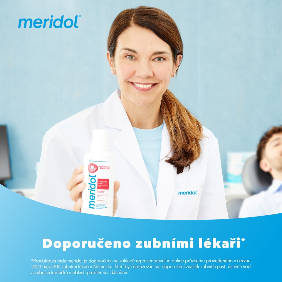 Obrázek 1 pro produkt Ústní voda meridol® Ochrana Dásní + Citlivost