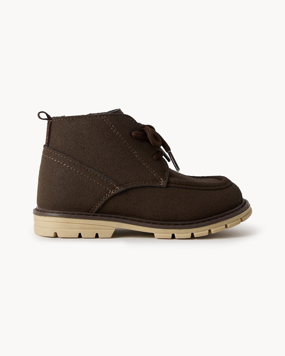 image 1 of F&F Boys Faux Suede Desert Boots in Brown