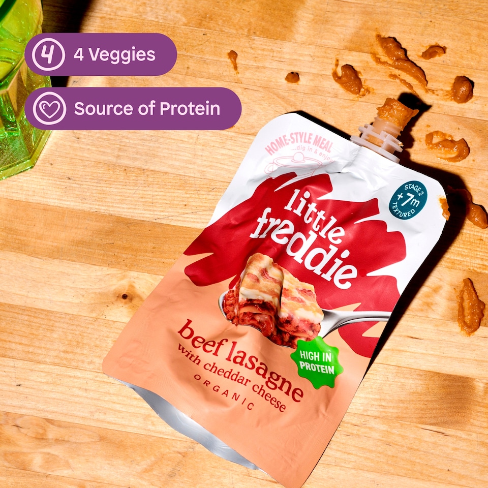 image 1 of Little Freddie Organic Beef Lasagne with Cheese Baby Food Pouch 7+ Months 130g