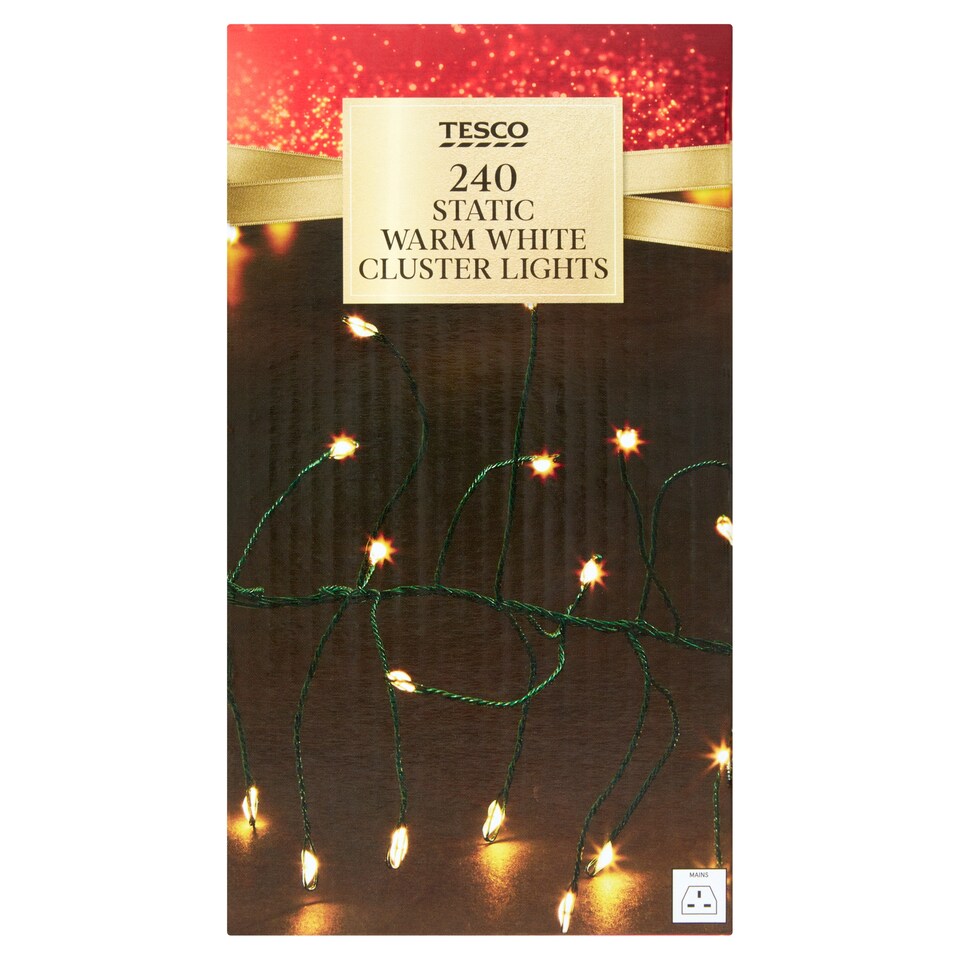 Tesco 240 Cluster Warm White Lights