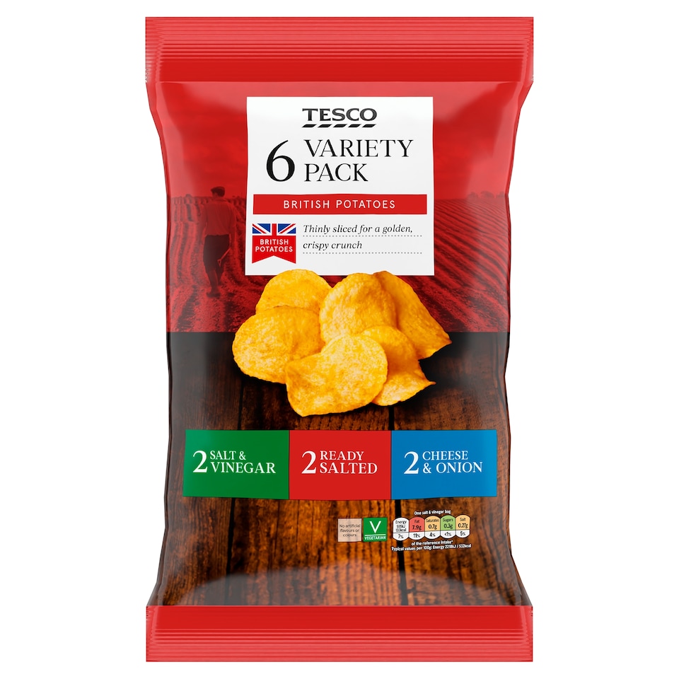 Tesco Variety Crisps 6X25g