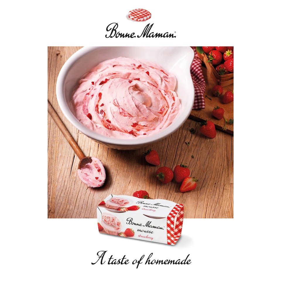 image 1 of Bonne Maman Strawberry Mousse 2 x 70g